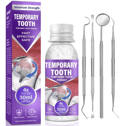 Temporary tooth repair kit - tooth,