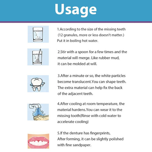 Tooth repair kit temporary - repair,