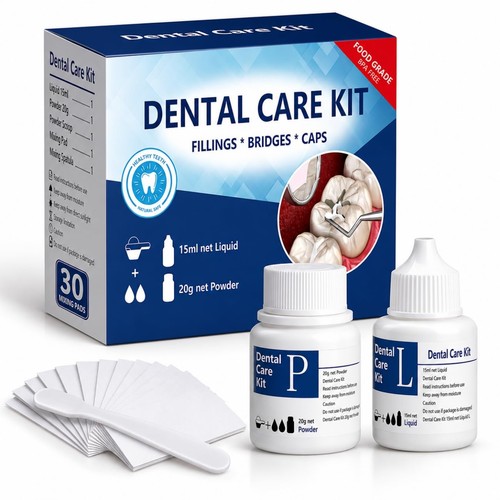 Tooth repair kit for temporary - tooth,